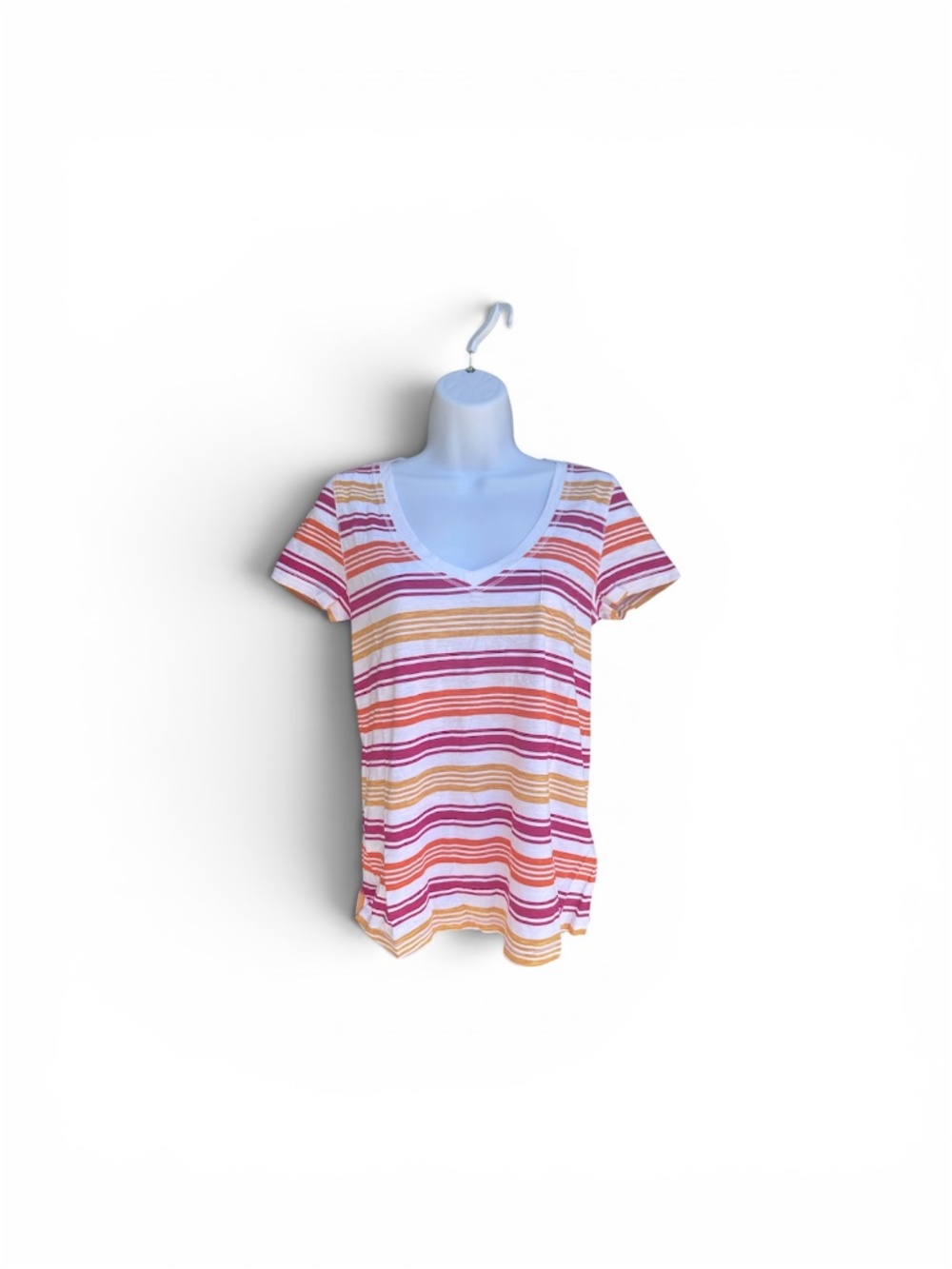 Aeropostale soft striped v-neck short sleeve t-shirt size M